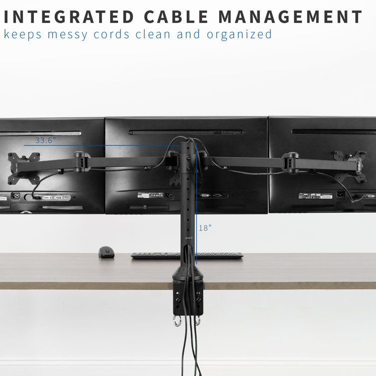 VIvo Triple Monitor Desk Mount Wayfair
